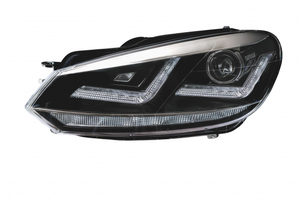 OSRAM XENARC LEDriving Tagfahrlicht Scheinwerfer für VW Golf 6 08-12 schwarz/chrom